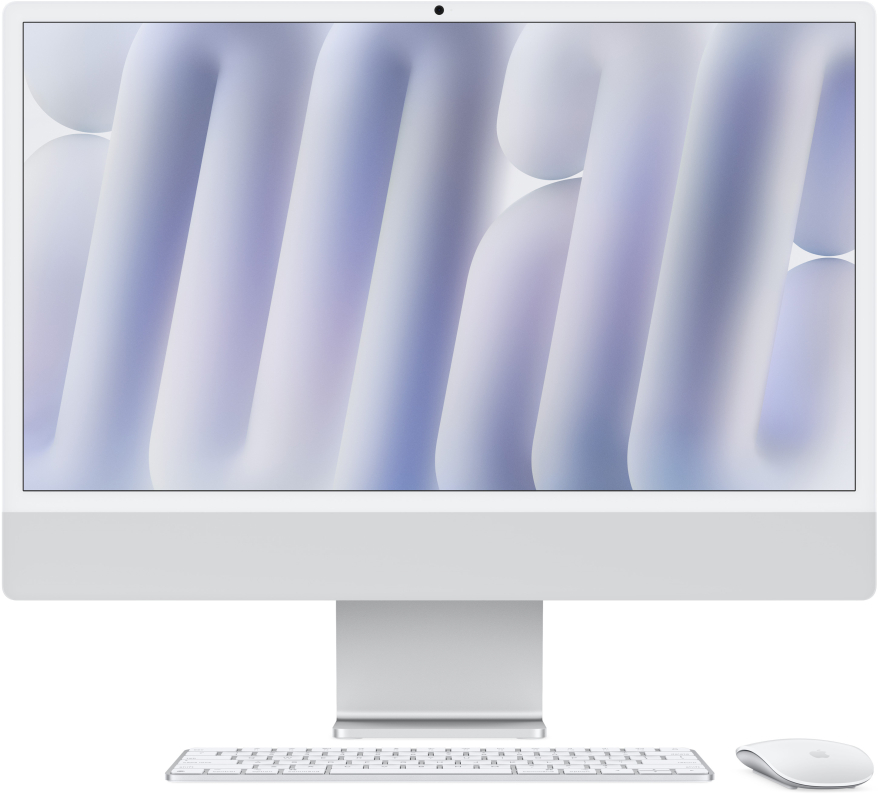 Apple iMac 24" Retina 4,5K (M4 10C CPU, 10C GPU, 2024), 24 ГБ, 1 ТБ SSD, серебристый