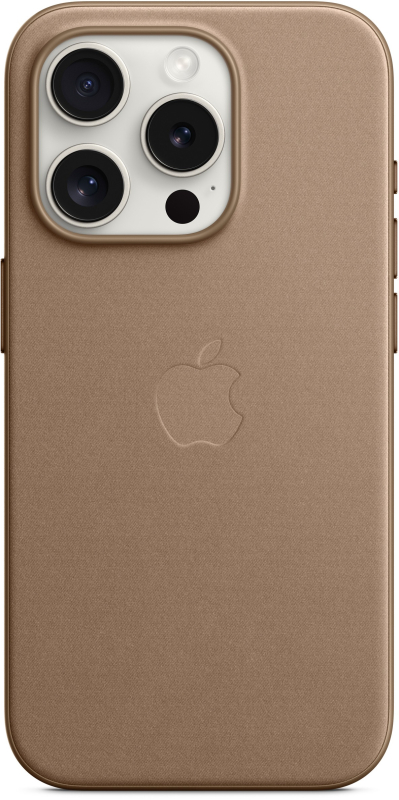 Чехол Apple MagSafe FineWoven для iPhone 15 Pro, серо-коричневый