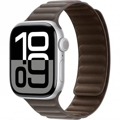 Смарт-часы Apple Watch Series 10 46mm Silver Aluminum Case with Dark Taupe Magnetic Link, размер S/M