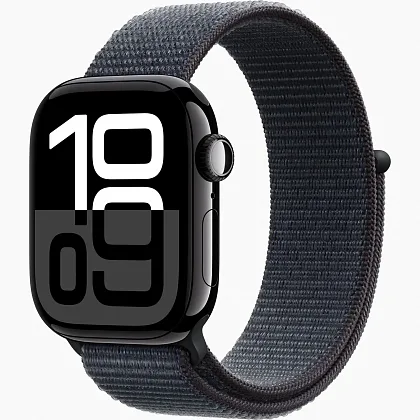 Смарт-часы Apple Watch Series 10 42mm Jet Black Aluminum Case with Ink Sport Loop, размер Regular