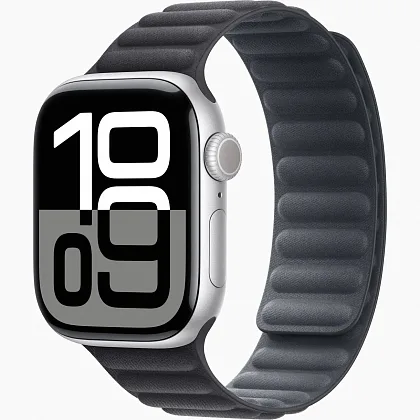 Смарт-часы Apple Watch Series 10 46mm Silver Aluminum Case with Black Magnetic Link, размер M/L