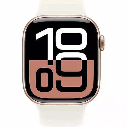 Смарт-часы Apple Watch Series 10 GPS 46mm Rose Gold Aluminum Case with Light Blush Sport Band, размер S/M