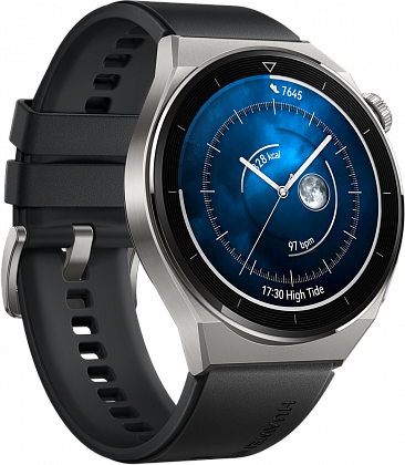 HUAWEI Watch GT 3 Pro каучуковый ремешок Черные (Odn-B19S)
