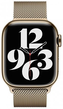 Браслет для Apple Watch 45 мм, миланский сетчатый, золотой