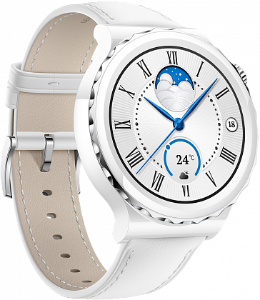 HUAWEI Watch GT 3 Pro кожаный ремешок Белые (Frg-B19V)