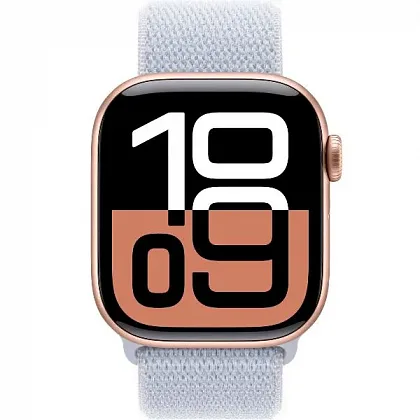 Смарт-часы Apple Watch Series 10 42mm Rose Gold Aluminum Case with Blue Cloud Sport Loop, размер Regular