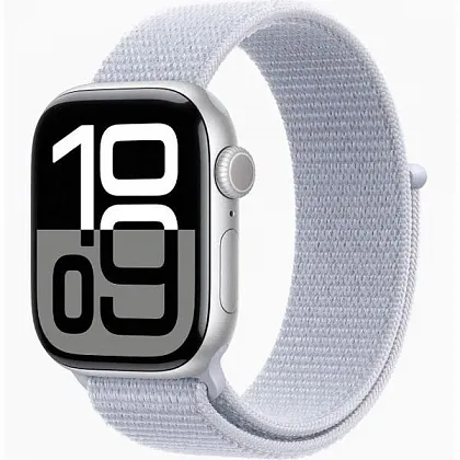 Смарт-часы Apple Watch Series 10 42mm Silver Aluminium Case with Blue Cloud Sport Loop, размер Regular