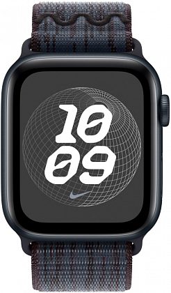 Ремешок Apple Nike Sport Loop 46 мм, черный/синий