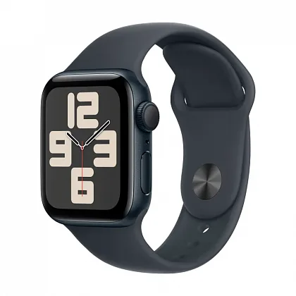 Apple Watch SE (2024) 40mm GPS Midnight Aluminium Case Midnight Sport Band (Темная ночь) S/M