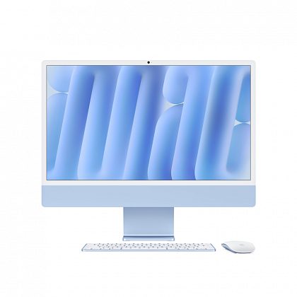 Apple iMac 24" Retina 4,5K (M4 8C CPU, 8C GPU, 2024), 16 ГБ, 256 ГБ SSD, голубой
