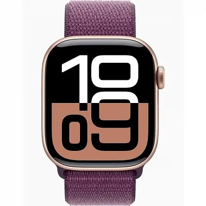 Смарт-часы Apple Watch Series 10 42mm Rose Gold Aluminium Case with Plum Sport Loop, размер Regular