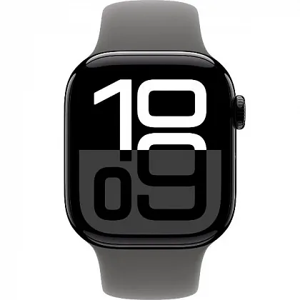 Смарт-часы Apple Watch Series 10 42mm Jet Black Aluminum Case with Stone Gray Sport Band, размер M/L