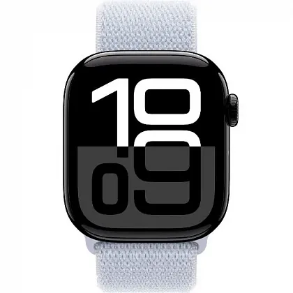 Смарт-часы Apple Watch Series 10 42mm Jet Black Aluminum Case with Blue Cloud Sport Loop, размер Regular