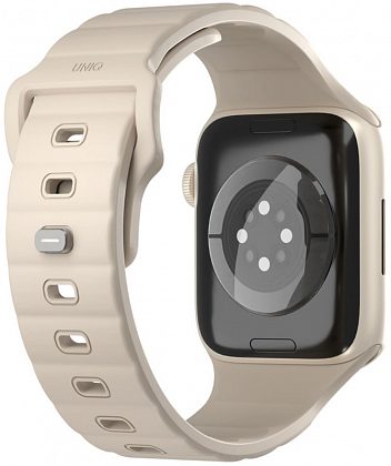 Ремешок Uniq Stride Rubber для Apple Watch 38/41 мм, силикон, бежевый
