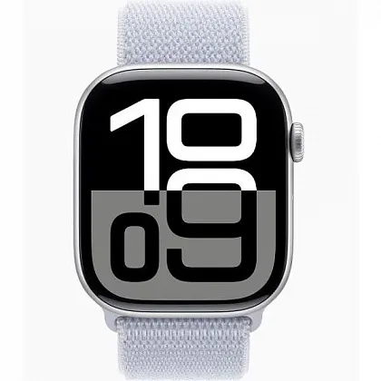 Смарт-часы Apple Watch Series 10 46mm Silver Aluminium Case with Blue Cloud Sport Loop, размер Regular