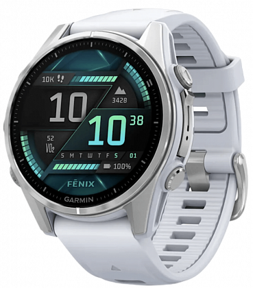 Garmin Fenix 8 Amoled 43мм Cеребро с белым ремешком