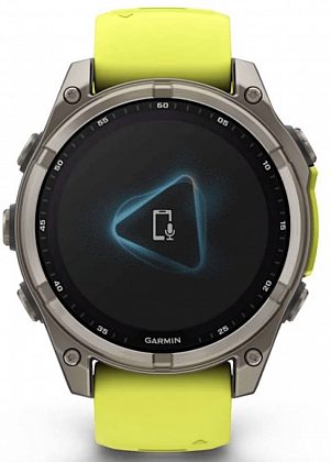 Garmin Fenix 8 Solar Sapphire 47мм Серые с желтым ремешком