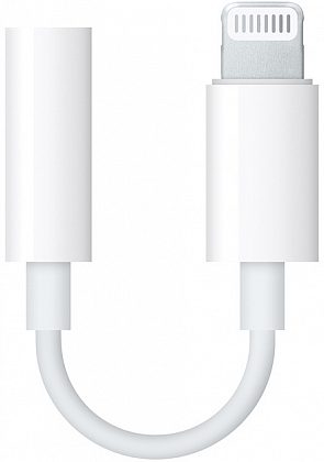 Адаптер Apple Lightning/выход 3,5 мм для наушников, белый