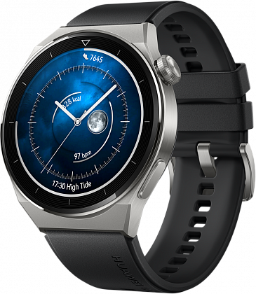 HUAWEI Watch GT 3 Pro каучуковый ремешок Черные (Odn-B19S)