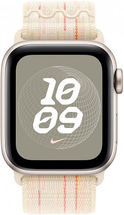 Ремешок Apple Nike Sport Loop 42 мм, цвета «сияющая звезда/розовый»