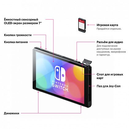 Игровая приставка Nintendo Switch OLED Model 64 ГБ, белый