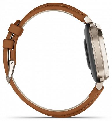 Garmin Lily 2 Classic 35мм Золотые с кожаным ремешком