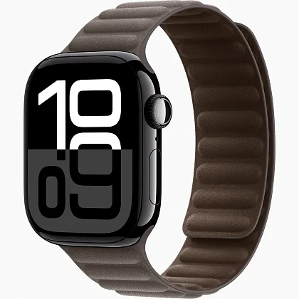 Смарт-часы Apple Watch Series 10 42mm Jet Black Aluminum Case with Dark Taupe Magnetic Link, размер S/M