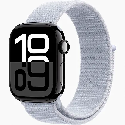 Смарт-часы Apple Watch Series 10 42mm Jet Black Aluminum Case with Blue Cloud Sport Loop, размер Regular