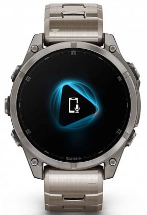 Garmin Fenix 8 Amoled Sapphire 47мм Светло-серые с титановым ремешком