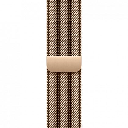 Apple Watch Series 10, 46 мм, корпус из титана цвета «титановый золотой», «миланская петля» золотого цвета, M/L