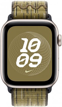 Ремешок Apple Nike Sport Loop 46 мм, зеленый/серый