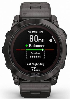 Garmin Fenix 7X Pro Sapphire Solar Edition Угольно-серые с титановым браслетом