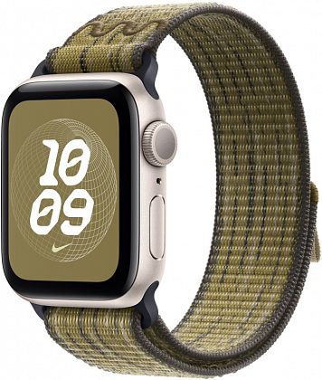 Ремешок Apple Nike Sport Loop 42 мм, зеленый/серый