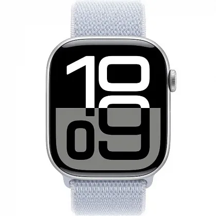 Смарт-часы Apple Watch Series 10 46mm Silver Aluminum Case with Blue Cloud Sport Loop, размер Regular