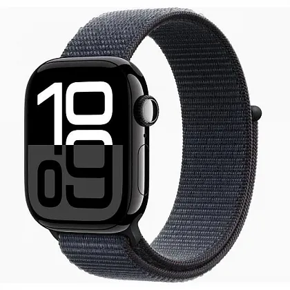 Смарт-часы Apple Watch Series 10 42mm Jet Black Aluminium Case with Ink Sport Loop, размер Regular