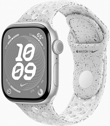 Смарт-часы Apple Watch Series 10 46mm Silver Aluminum Case with Pure Platinum Nike Sport Band, размер S/M