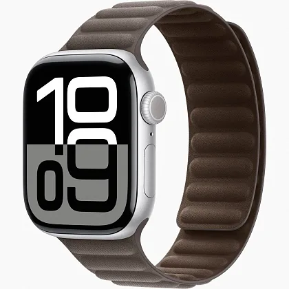 Смарт-часы Apple Watch Series 10 46mm Silver Aluminum Case with Dark Taupe Magnetic Link, размер M/L