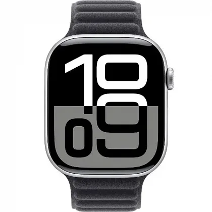 Смарт-часы Apple Watch Series 10 46mm Silver Aluminum Case with Black Magnetic Link, размер S/M