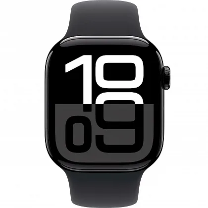 Смарт-часы Apple Watch Series 10 42mm Jet Black Aluminum Case with Black Sport Band, размер S/M