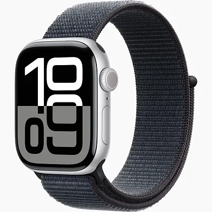 Смарт-часы Apple Watch Series 10 46mm Silver Aluminum Case with Ink Sport Loop, размер Regular