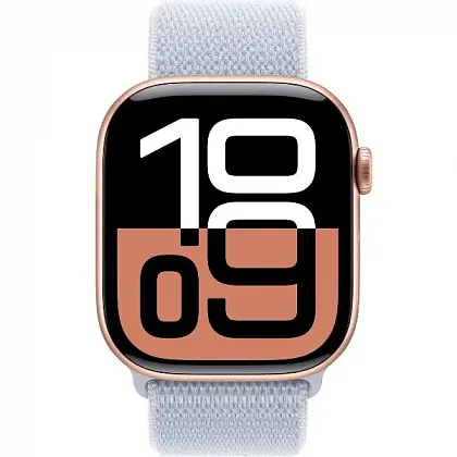 Смарт-часы Apple Watch Series 10 46mm Rose Gold Aluminum Case with Blue Cloud Sport Loop, размер Regular