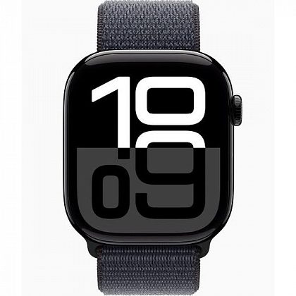 Смарт-часы Apple Watch Series 10 46mm Jet Black Aluminium Case with Ink Sport Loop, размер Regular