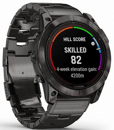Garmin Fenix 7X Pro Sapphire Solar Edition Угольно-серые с титановым браслетом