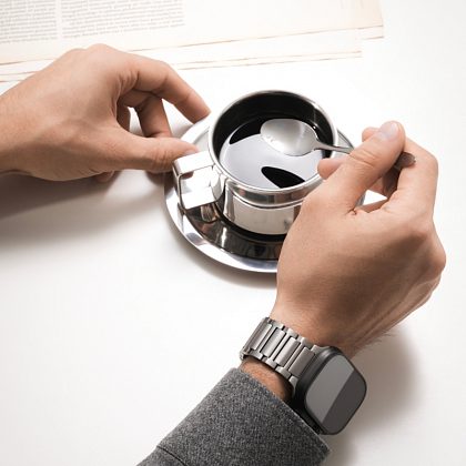 Ремешок restore: hello, world! для Apple Watch 42-49 мм, титановый черный