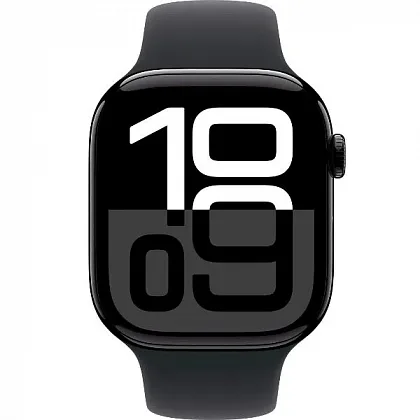 Смарт-часы Apple Watch Series 10 46mm Jet Black Aluminum Case with Black Sport Band, размер M/L