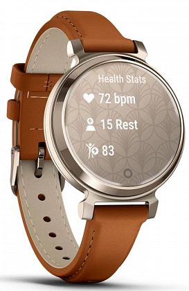 Garmin Lily 2 Classic 35мм Золотые с кожаным ремешком