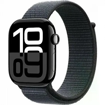 Смарт-часы Apple Watch Series 10 GPS 42mm Jet Black Aluminium Case with Ink Sport Loop, размер Regular