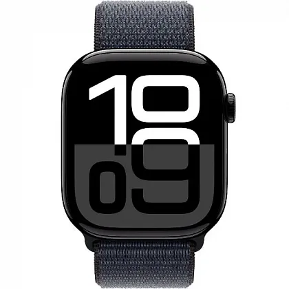 Смарт-часы Apple Watch Series 10 46mm Jet Black Aluminum Case with Ink Sport Loop, размер Regular