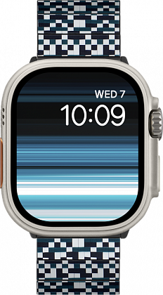 Ремешок Pitaka Mosaic для Apple Watch, 38/49 мм, карбон, черный
