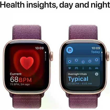 Смарт-часы Apple Watch Series 10 GPS 46mm Rose Gold Aluminium Case with Plum Sport Loop, размер Regular